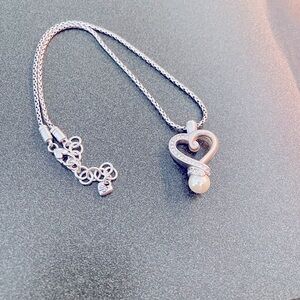 Bright Two Toned Heart Necklace